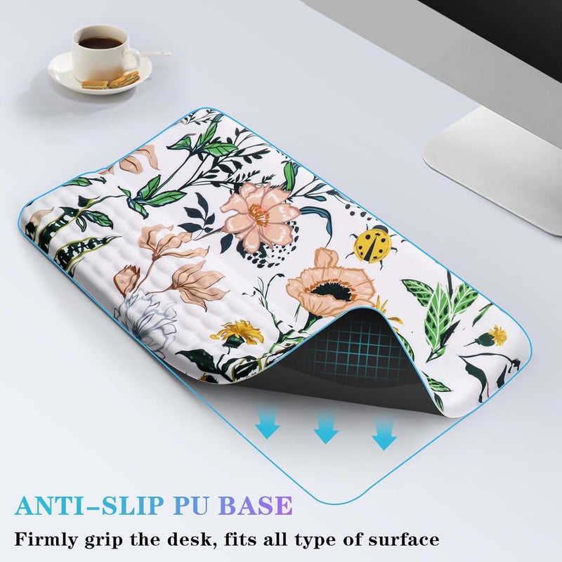 KEPUTAIER Computer Keyboard Stand with Wrist Rest, Ergonomic Tilted Keyboard Holder - Keyboard Riser with Wrist Pad - Keyboard Tray Support for Office Home - Wild Grass - Image 4